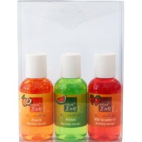 Nature Body: Smultron/Melon/Persika, Värmande Massageolja, 3x50 ml